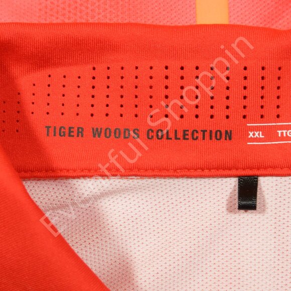 Nike Tiger Woods Ombre Glow Golf Polo Shirt in Red Size 2XL - Picture 4 of 7